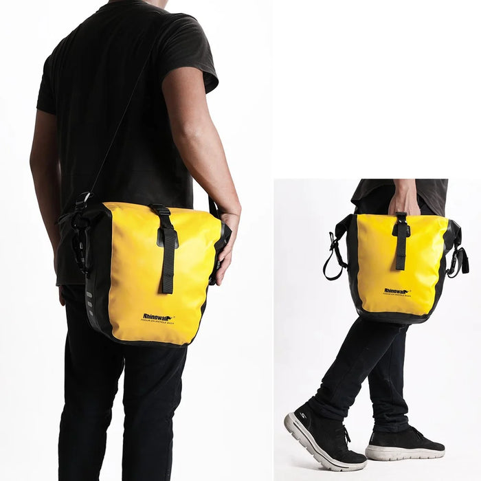 RHINOWALK RK19663 Waterproof Bicycle Bike Bag Tail Seat Front Bag Pack Storage Pannier - Yellow - 7