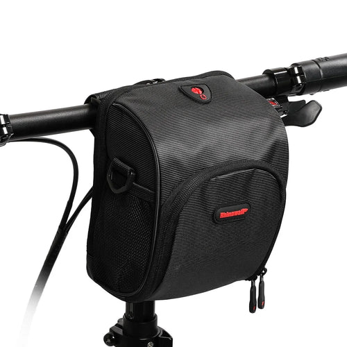 RHINOWALK Bike Handlebar Bag Bike Front Bag Road Bike Bag Bike Frame Bag - Black - 1