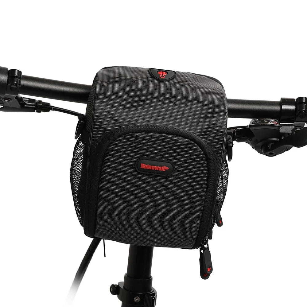 RHINOWALK Bike Handlebar Bag Bike Front Bag Road Bike Bag Bike Frame Bag - Black - 6