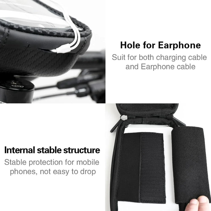 RHINOWALK Waterproof Top Tube Frame Bag Bicycle HandleBar Bag with Touch Screen - 3