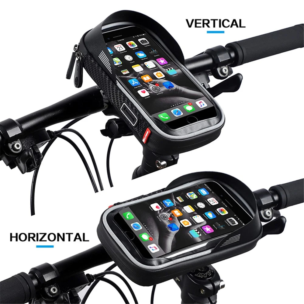 WEST BIKING Waterproof Bicycle Bag Bike Front Bag Touch Screen Phone Bag for 6.0 inches - 2