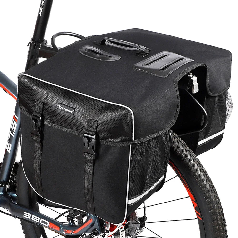 WEST BIKING 30L Bicycle Trunk Bag MTB Road Bike Bag Waterproof Cycling Double Side Rear Rack Luggage Carrier Tail Seat Pannier - 1