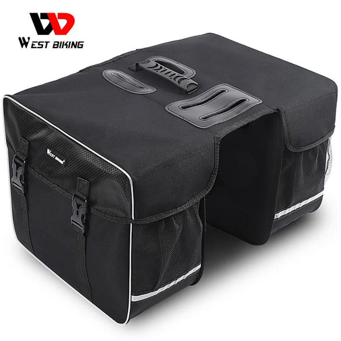 WEST BIKING 30L Bicycle Trunk Bag MTB Road Bike Bag Waterproof Cycling Double Side Rear Rack Luggage Carrier Tail Seat Pannier - 6