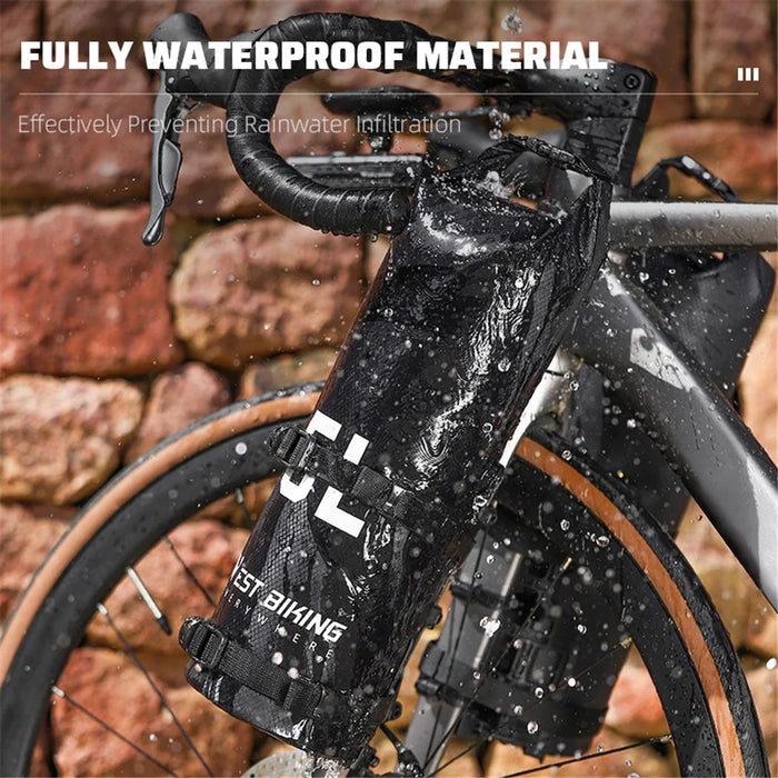 WEST BIKING YP0707375-376 Waterproof Bike Bag Bicycle Front Fork Cycling Pouch - Rhombus Texture - 4