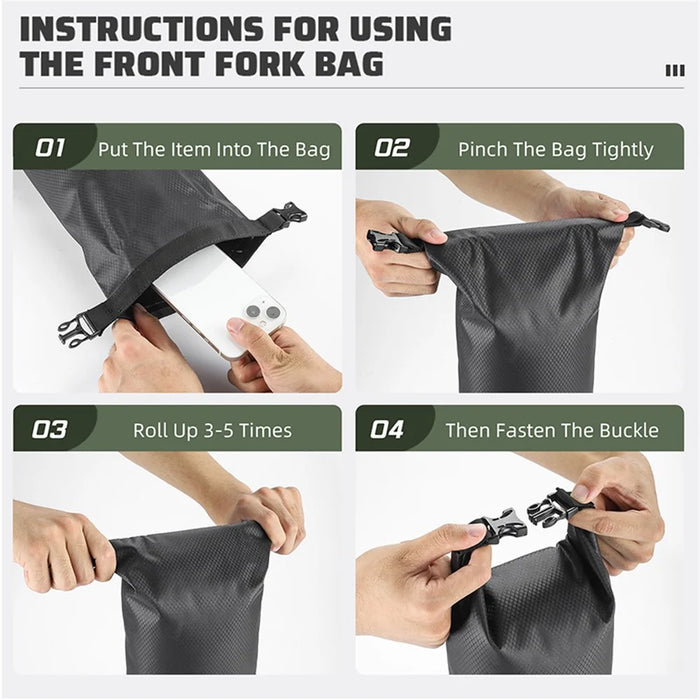 WEST BIKING YP0707375-376 Waterproof Bike Bag Bicycle Front Fork Cycling Pouch - Rhombus Texture - 7