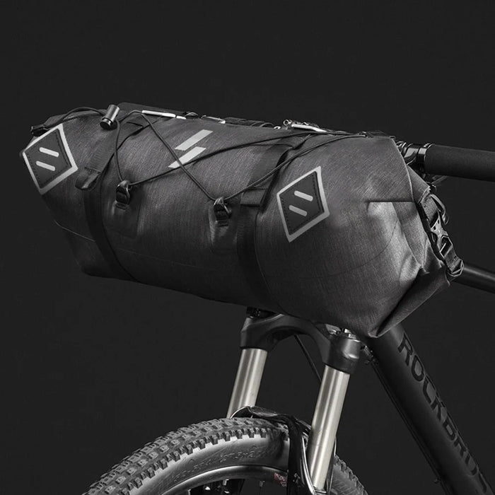 SZ-AS-015 Waterproof Nylon+TPU Bike Handlebar Bag 5-15L Bicycle Front Tube Bag Storage Pouch Pack - 1