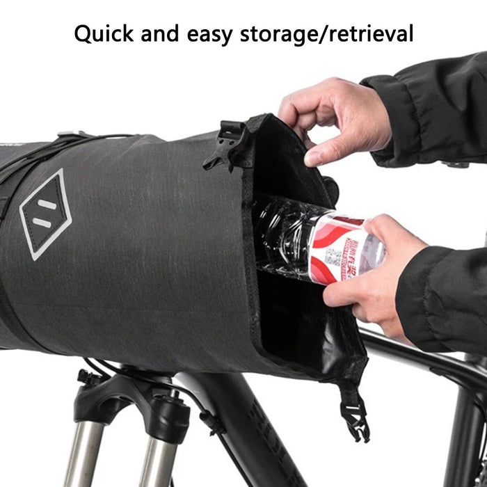 SZ-AS-015 Waterproof Nylon+TPU Bike Handlebar Bag 5-15L Bicycle Front Tube Bag Storage Pouch Pack - 2