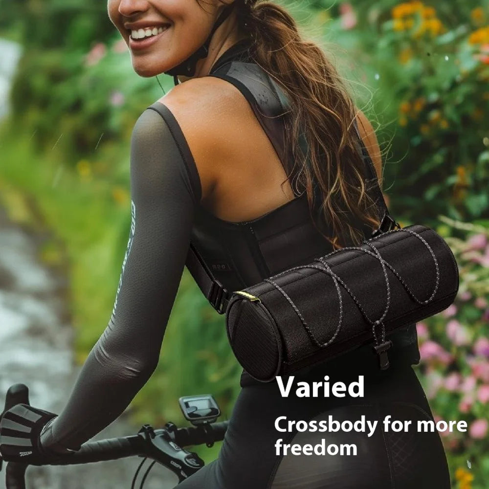 ENLEE Waterproof Bike Handlebar Bag Bicycle Front Tube Bag Crossbody Bag - 7