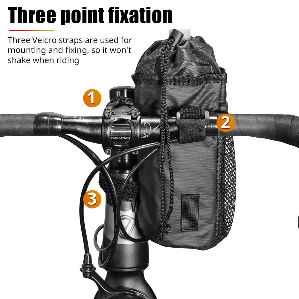 BAG010 20x10.5x10.5cm Water Bottle Storage Bag for Bicycle, Bike Handlebar Bag (Size, L) - 4
