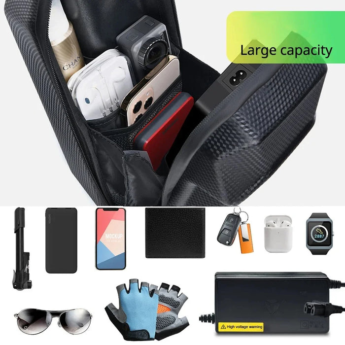 NEWBOLER BAG239 14x11x30cm Shockproof EVA+PU Bike Tube Bag Waterproof Cycling Storage Pouch - 6