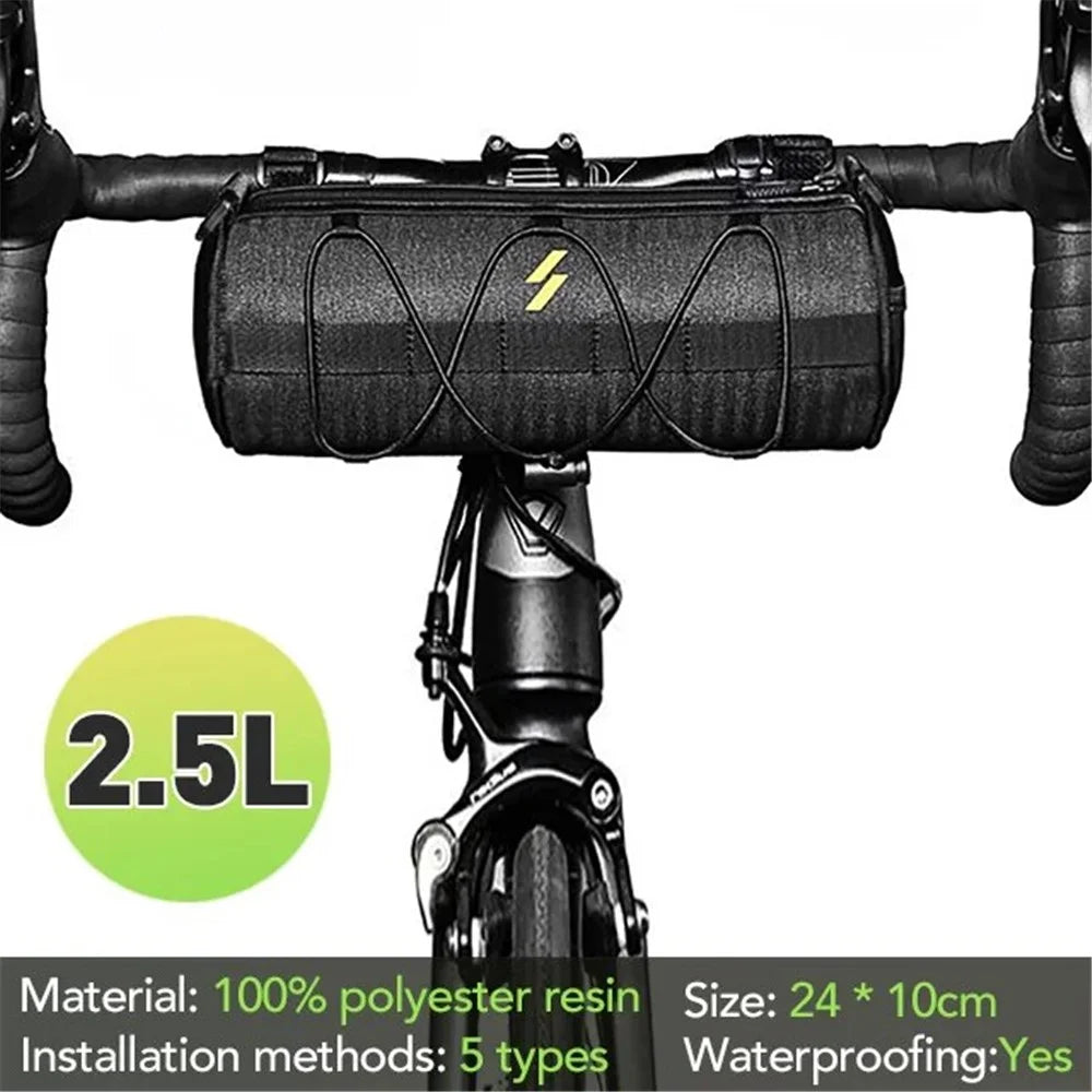BAG601 Cylinder Shape Bike Bag Bicycle Handlebar Front Tube Bag Cycling Pouch - 2
