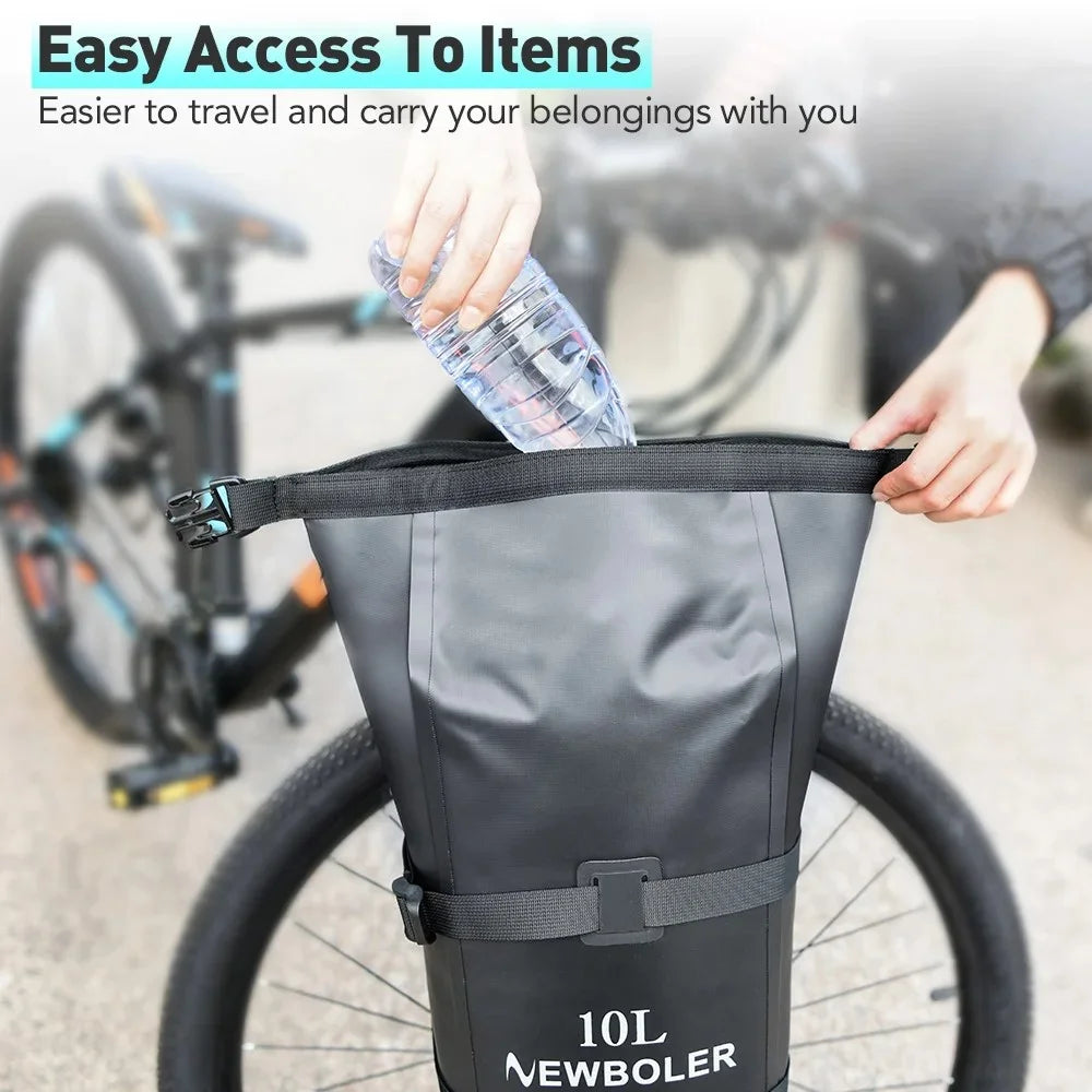 NEWBOLER BIKD-BAG118 2 Sets Waterproof Bike Front Wheel Pannier Bag 10L Bicycle Bag with Front Fork Rack - 4