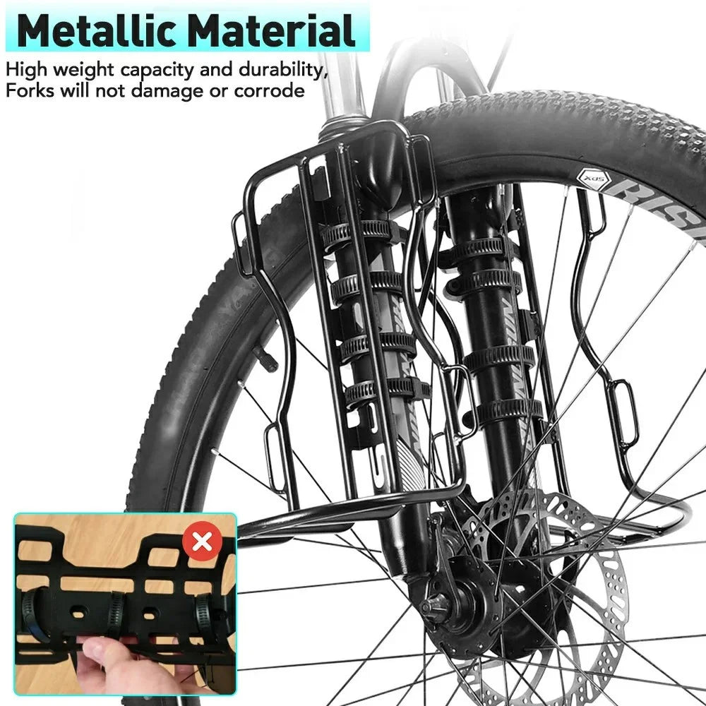 NEWBOLER BIKD-BAG118 1 Set Waterproof Bike Front Wheel Pannier Bag 10L Bicycle Bag with Front Fork Rack - 5