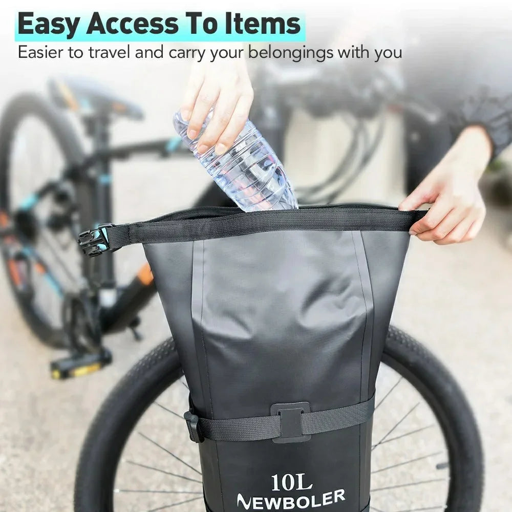 NEWBOLER BIKD-BAG118 1 Set Waterproof Bike Front Wheel Pannier Bag 10L Bicycle Bag with Front Fork Rack - 6