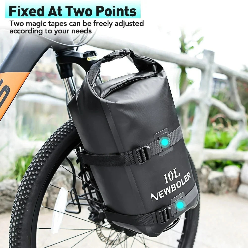 NEWBOLER BIKD-BAG118 1 Set Waterproof Bike Front Wheel Pannier Bag 10L Bicycle Bag with Front Fork Rack - 7