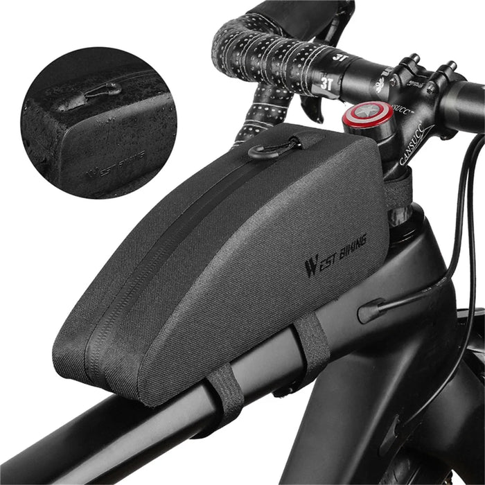 WEST BIKING Bike Frame Bag Waterproof Top Tube Bag Bicycle Front Phone Bag - Size: M - 1