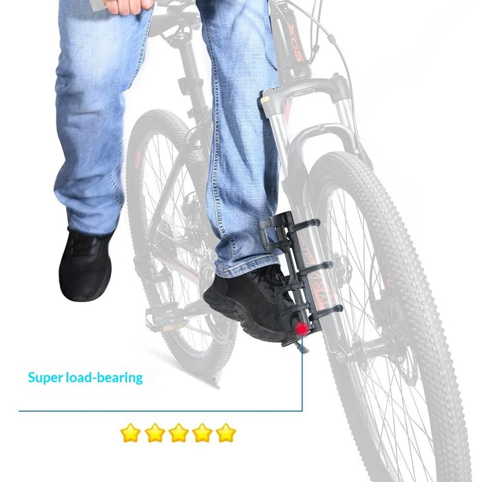NEWBOLER 2 Bike Front Fork Pannier Bags (7L) + 2 Front Fork Racks + 4 Adjustable Straps + 8 Fixing Straps - 5