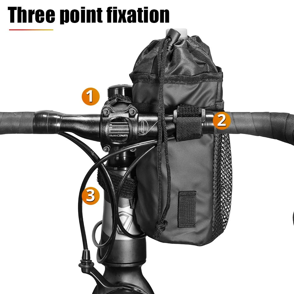 BAG010 2PCS 20x10.5x10.5cm Bicycle Water Bottle Storage Bags Bike Handlebar Bags (Size, L) - 2