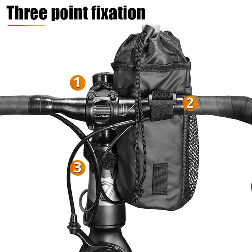 BAG010 2PCS 20x10.5x10.5cm Bicycle Water Bottle Storage Bags Bike Handlebar Bags (Size, L) - 2