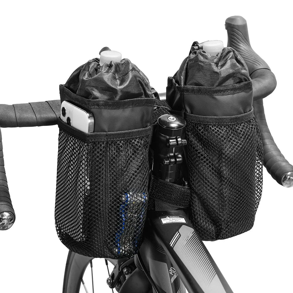 BAG010 2PCS 20x10.5x10.5cm Bicycle Water Bottle Storage Bags Bike Handlebar Bags (Size, L) - 4