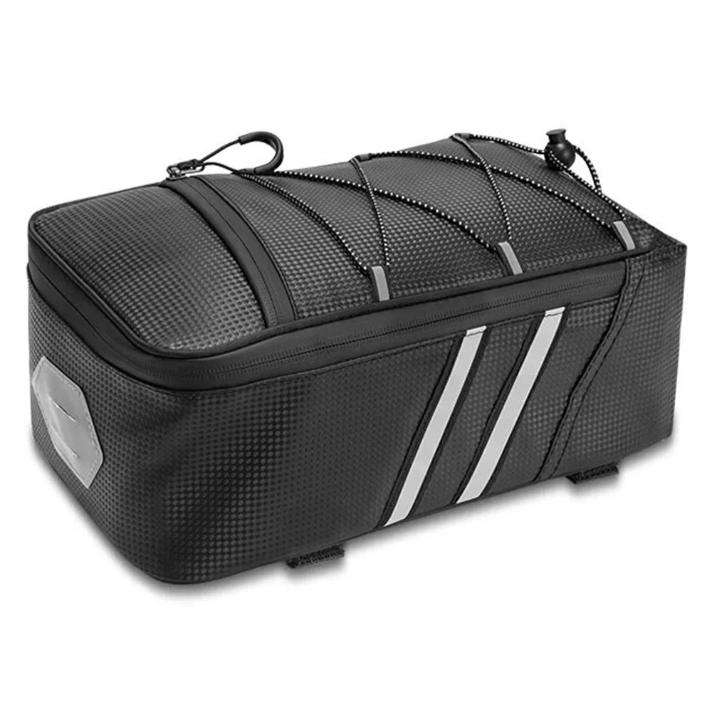 BAG031 8L PU Leather Bike Rack Bag Bicycles Rear Trunk Bag Back Seat Carrier Storage Pouch - 2