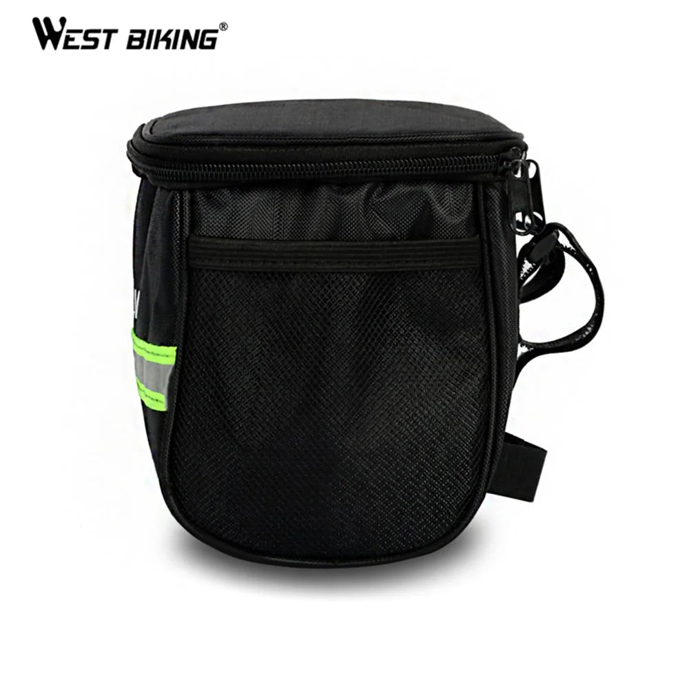 WEST BIKING Cycling Bike Bag Bicycle Front Bag Reflective Handlebar Bike Bag - 2