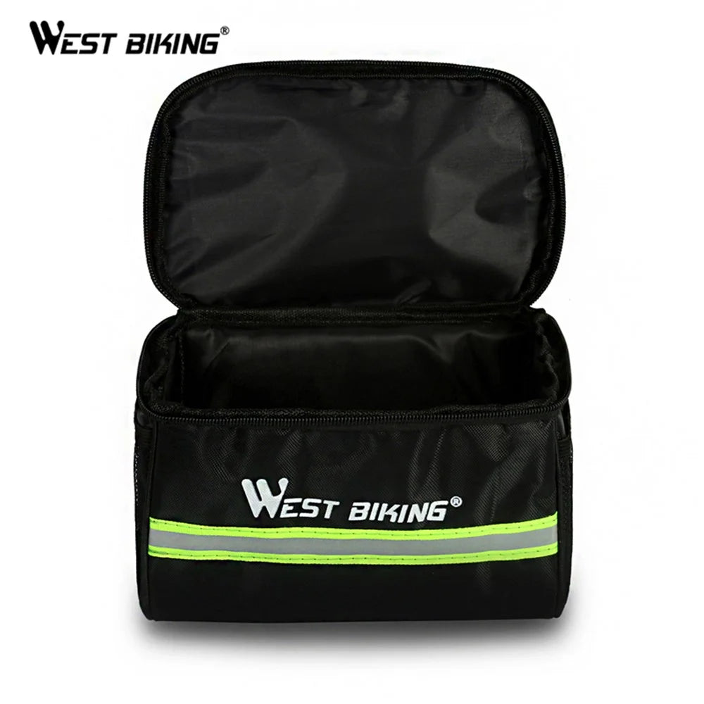 WEST BIKING Cycling Bike Bag Bicycle Front Bag Reflective Handlebar Bike Bag - 3