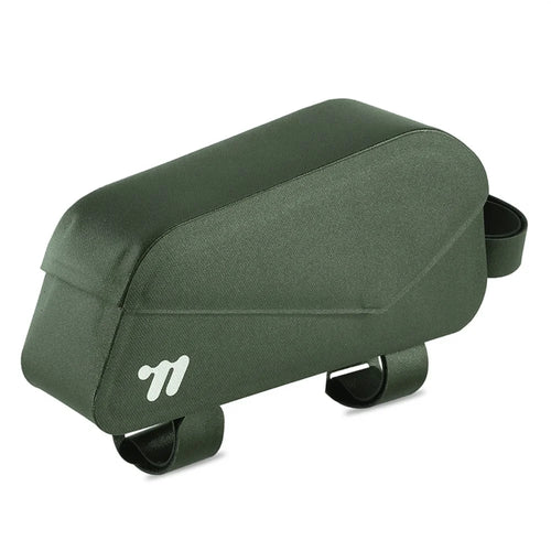 WEST BIKING YP0707385 Bicycle Top Tube Bag Magnetic Flip Cover Design Bike Front Beam Storage Bag - Olive Green - 1