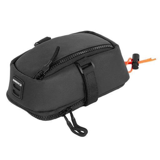 RZAHUAHU Bike Saddle Bag Capacity Expandable 900D Fabric Bicycle Storage Bag - Black - 2