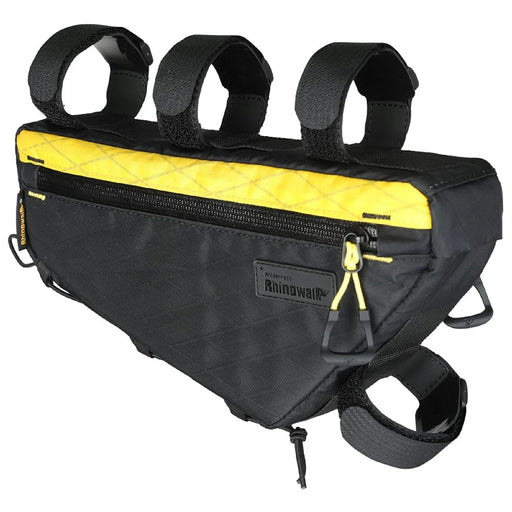 RHINOWALK BHD0016 Bicycle Frame Bag 1.7L Under Tube Bag Waterproof Bike Triangle Pouch - Black / Yellow - 1