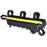 RHINOWALK BHD0016 Bicycle Frame Bag 2.4L Waterproof Bicycle Pouch Under Tube Bag for Road Mountain Cycling - Black  /  Yellow - 1