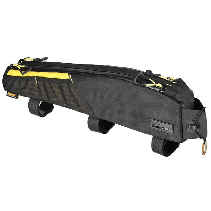RHINOWALK BHD0015 Lengthened Bicycle Top Tube Bag Bike Front Beam Nylon Storage Bag, 44x5.5x10cm - Black+Yellow - 1