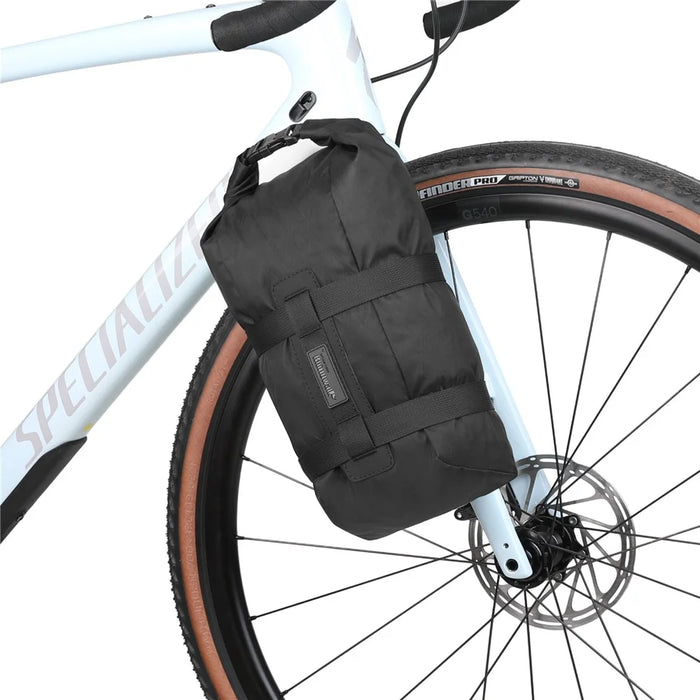 RHINOWALK BHD0013BK Bike Front Fork Nylon Storage Bag Waterproof Bicycle Front Fork Bag, 45x17x15cm - Black - 4