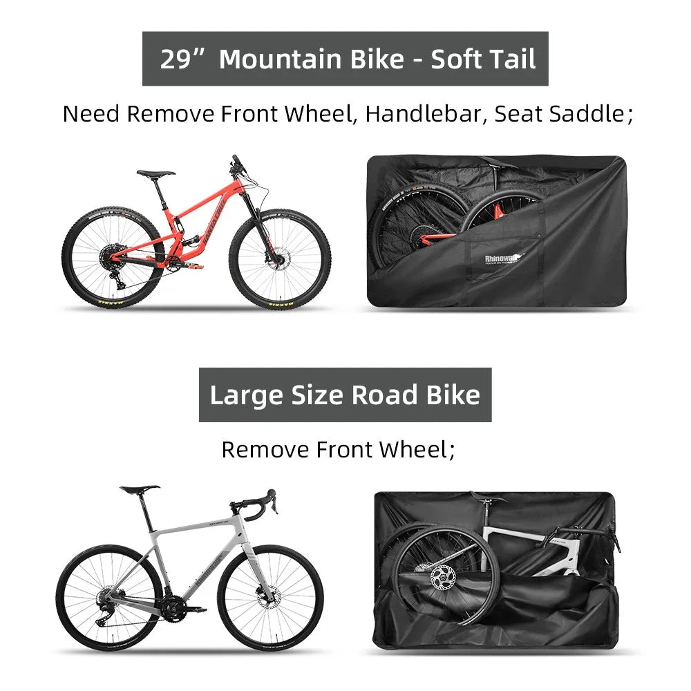 RHINOWALK RM291 29-inch Bike Carrying Bag 27.5-inch 700C Road Bicycle Storage Bag - 7