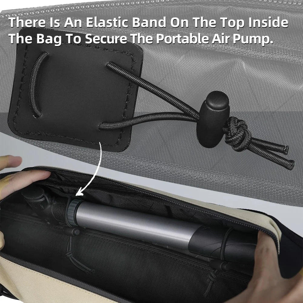 RHINOWALK X24657 2.1L Bike Frame Bag Waterproof Bicycle Under Tube Triangle Bag, Size S: 42x6x9cm - Black - 6