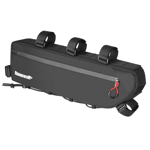 RHINOWALK X24658 2.7L Bike Frame Bag Waterproof Bicycle Under Tube Triangle Bag, Size L: 42x6x12cm - Black - 1