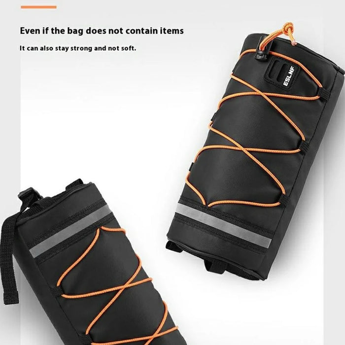 ESLNF 07CD0036 Cylindrical Bike Handlebar Bag Waterproof Bicycle Front Tube Bag with Shoulder Strap - 2