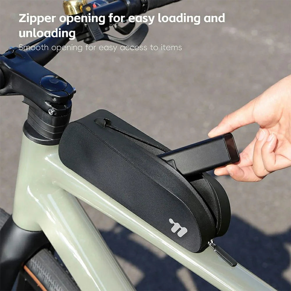 WEST BIKING YP0707384 0.7L MTB Bike Top Tube Bag Waterproof Road Bicycle Frame Bag - Black - 7