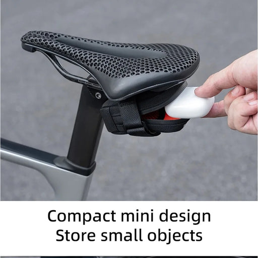 ROCKBROS Mini Bicycle Saddle Bag Lightweight 0.35L Bike Bag Portable Multi Function Cycling Bag - Black - 2