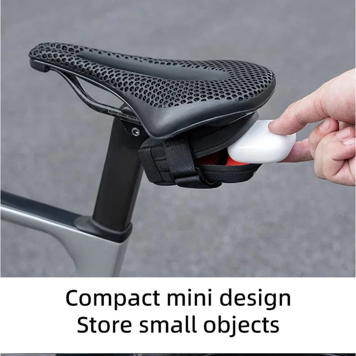 ROCKBROS Mini Bicycle Saddle Bag Lightweight 0.35L Bike Bag Portable Multi Function Cycling Bag - Black - 2