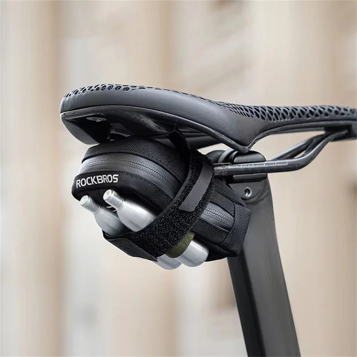 ROCKBROS Mini Bicycle Saddle Bag Lightweight 0.35L Bike Bag Portable Multi Function Cycling Bag - Black - 4