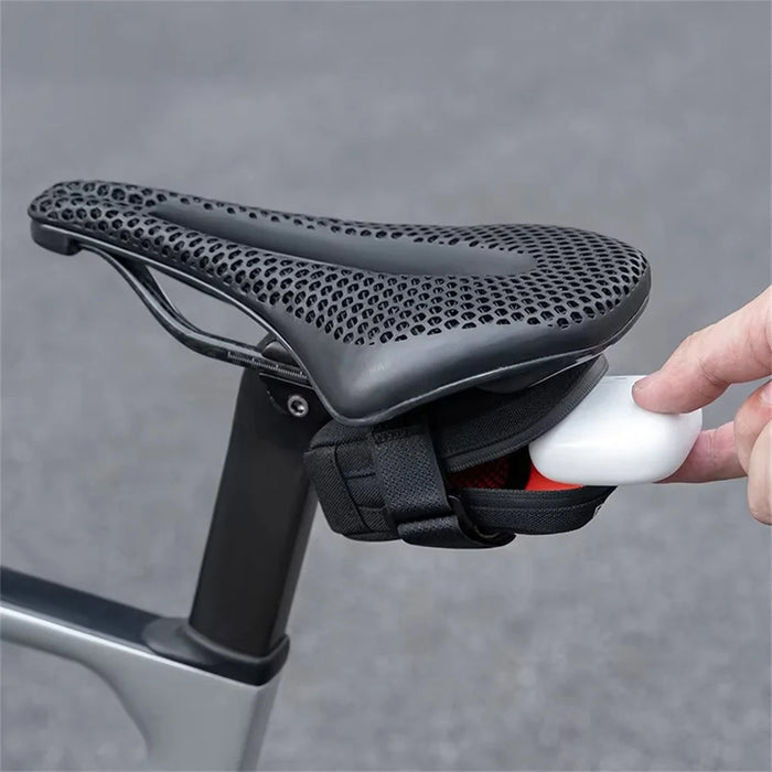 ROCKBROS Mini Bicycle Saddle Bag Lightweight 0.35L Bike Bag Portable Multi Function Cycling Bag - Black - 5