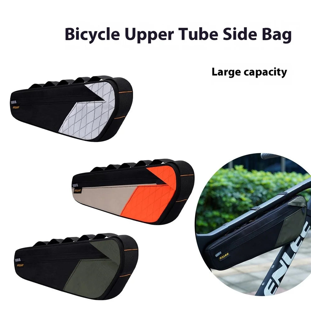 ENLEE E2410 2.5L Bicycle Front Frame Triangle Bag Waterproof Bike Cycling Storage Bag - Olive Green - 5
