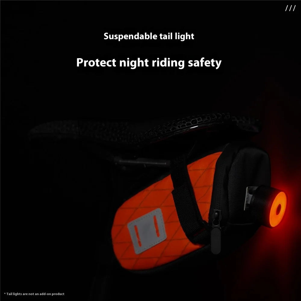 ENLEE E2493 Waterproof Bicycle Saddle Bag for MTB, Road Bikes Quick Release Tool Pouch - Orange - 3