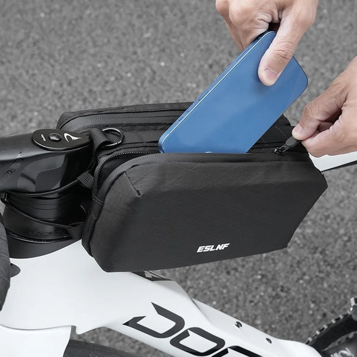 ESLNF Double Side Bicycle Frame Bag Handlebar Bag for Mountain Road Bikes Top Tube Bag , 17 x 26 x 10cm - 6