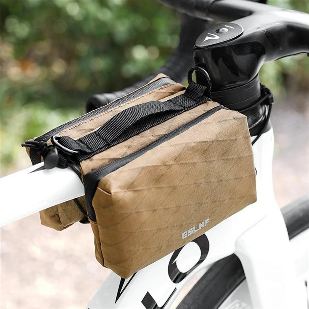 ESLNF 07CF0017 Bike Frame Bag Top Tube Bag MTB Road Bicycle Saddle Pack with Shoulder Strap - 2