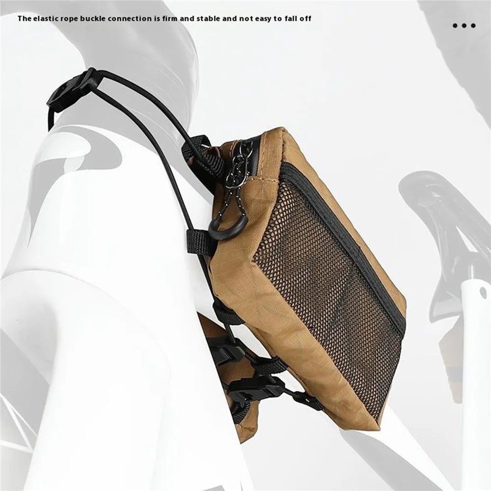 ESLNF 07CF0017 Bike Frame Bag Top Tube Bag MTB Road Bicycle Saddle Pack with Shoulder Strap - 3