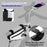 RHINOWALK Road Bike Triangle Frame Bag Waterproof Cycling Bag with Hidden Cable Port - White - 7