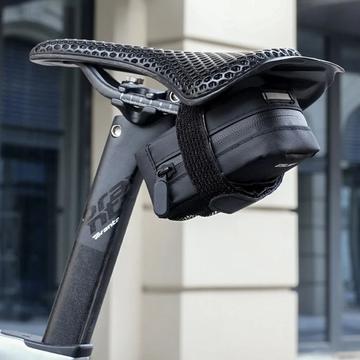 ESLNF 07CI0012 Cycling Equipment Riding Saddle Bag Bike Tool Kit Mini Tail Bag with Valve - Silver - 5