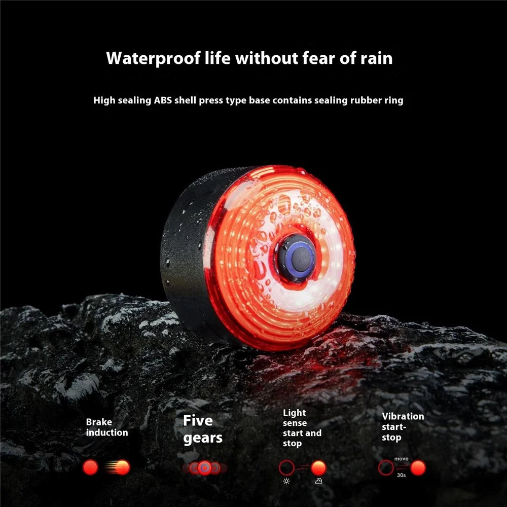 ROCKBROS 0.8L Waterproof Bike Saddle Bag with Smart Brake Sensing Taillight for Night Riding - 3